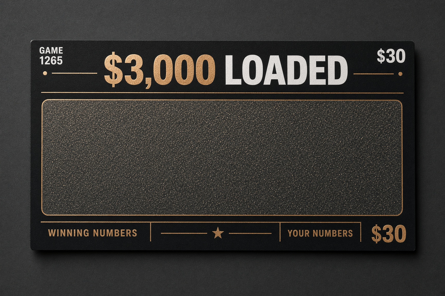 Independent reconstruction of $3,000 Loaded #1265 ticket face