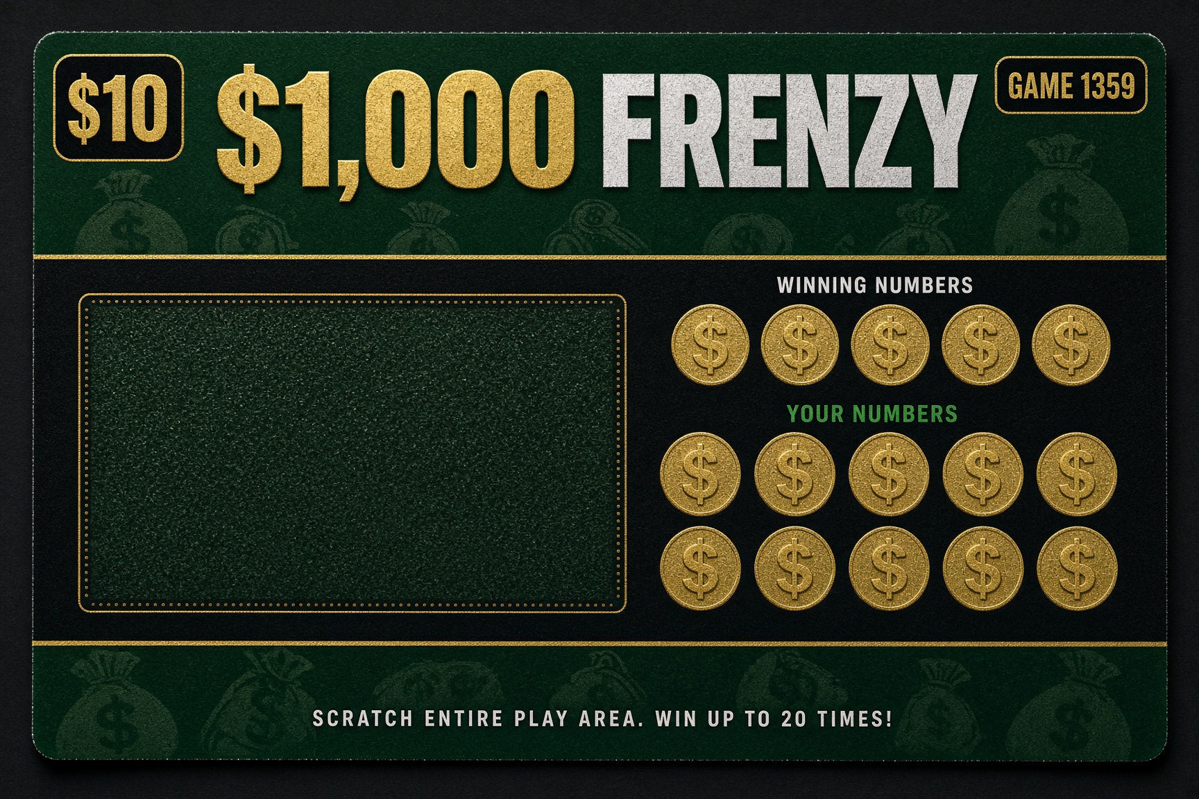 Independent reconstruction of $500 Fever #1391 ticket face